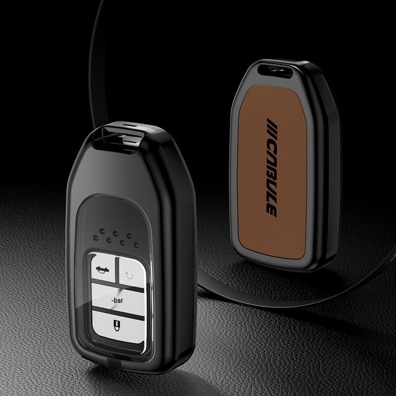 Honda Key Cover: Metal & Leather Case for 10th Gen Accord, CRV, Avancier, Odyssey, Civic