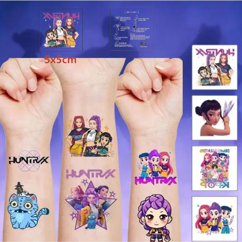 Yeni 20 Adet/Set Karikatür Kpop Şeytan Avcıları Rumi Kang Geçici Dövme Etiketi Rumi Dövme Etiketi Parti Hediyeleri İçin Şeytanlaştırma