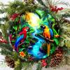 Handmade Colorful Metal Parrot Wall Art, Tropical Bird Aluminum Sign for Home Decor