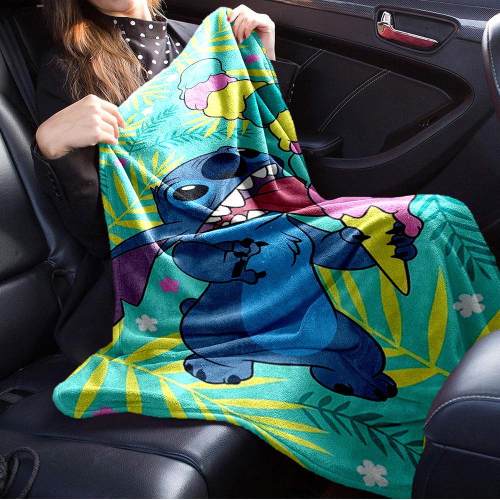 1pc Velvet Stitch Ice Cream Bedding Throw Blanket Sofa Cover Gift Home Decoration Cute Cartoon Character Summer Beach Towel