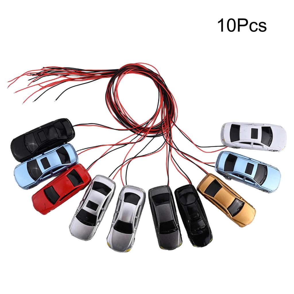 10Pcs/Set 1:87-1:100 H0 In The Illuminated Model Car Train With Wires And Bulbs 45x16x11mm For H0/ TT-Gifts