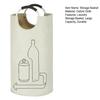 Storage Basket Collapsible with Arc Handles Easy Carrying Container Durable Waterproof Oxford Storage Bin