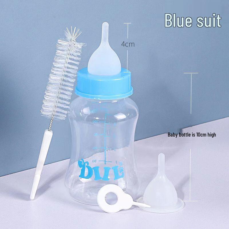 Set hrănire nou-născut: Biberon cu tetină moale pentru pisoi și căței