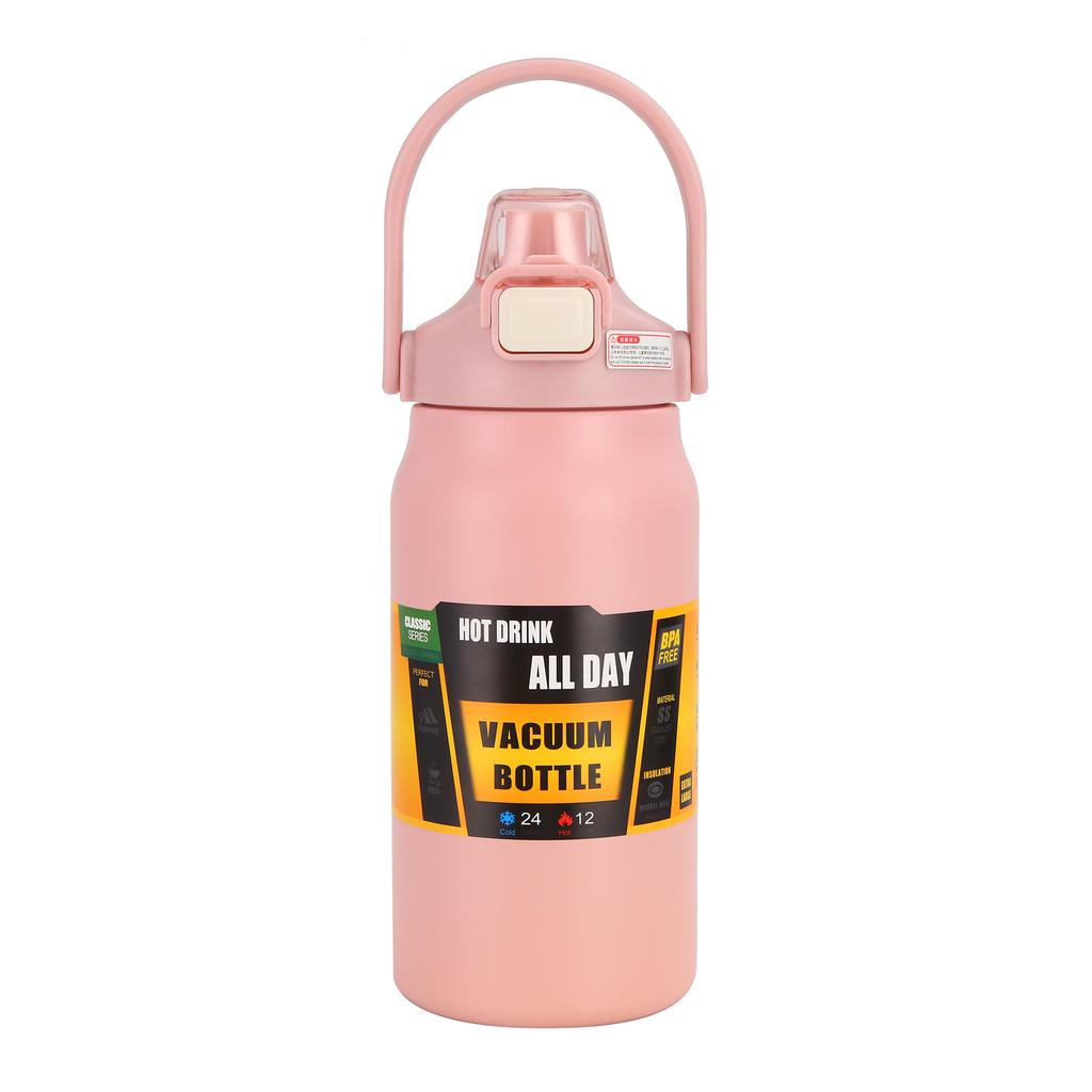 Large Travel Tumbler Thermos Mug Thickened Steel Double Wall Sports Water Bottle Vacuum Flask