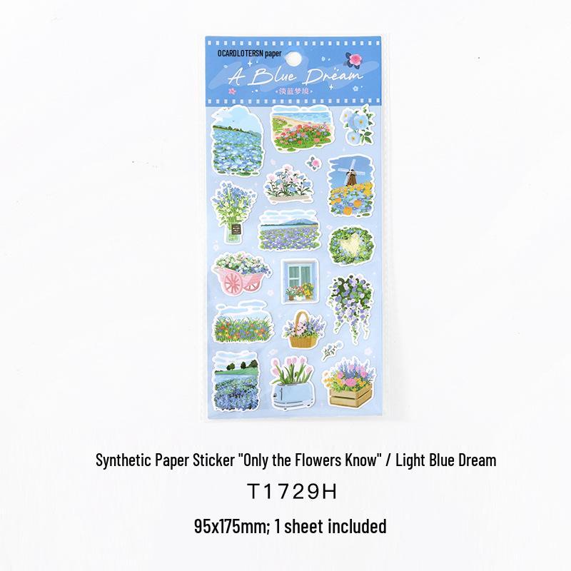 Xin s Lover Floral Courtyard Stickers: Only Flowers Know Series - 4 Types for Journal Decoration & Collage