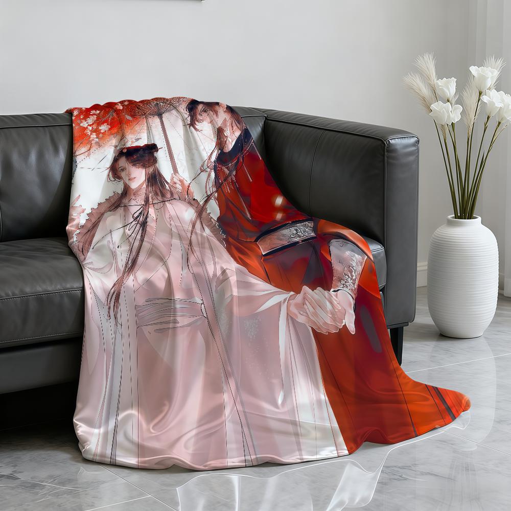 Hot H Heaven O Official B Blessing Cartoon Blanket For Soft Throw Blanket for Picnic Bed Sofa Home Bedroom Cozy Warm Comfortable