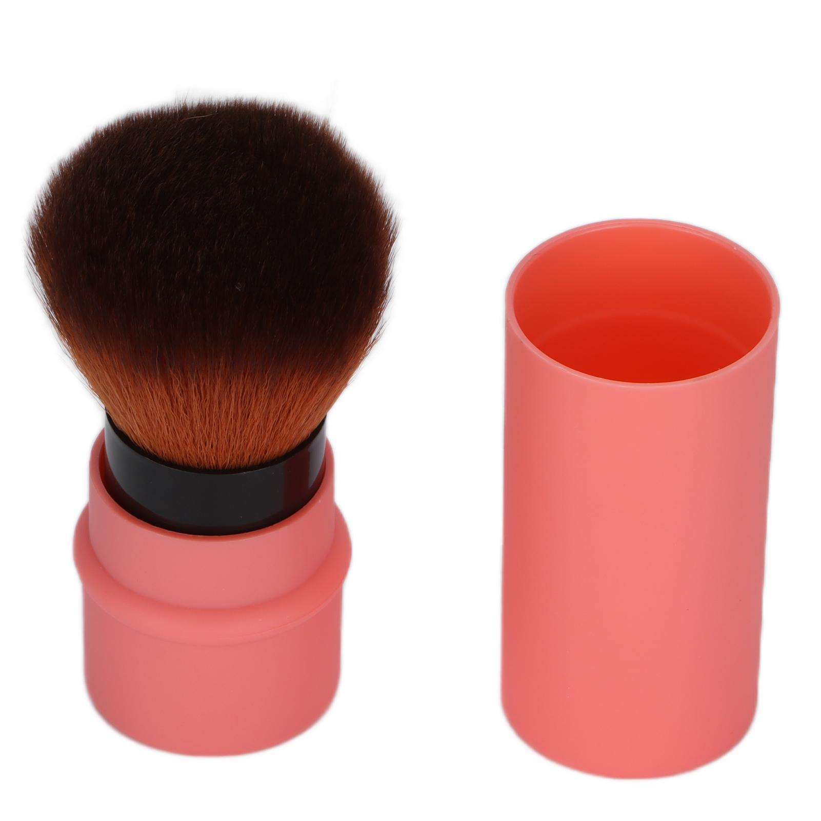 

Angled Blush Brush Portable Soft Fluffy Powder Brush with Cover for Blush Bronzer Buffing Powder Cosmetics