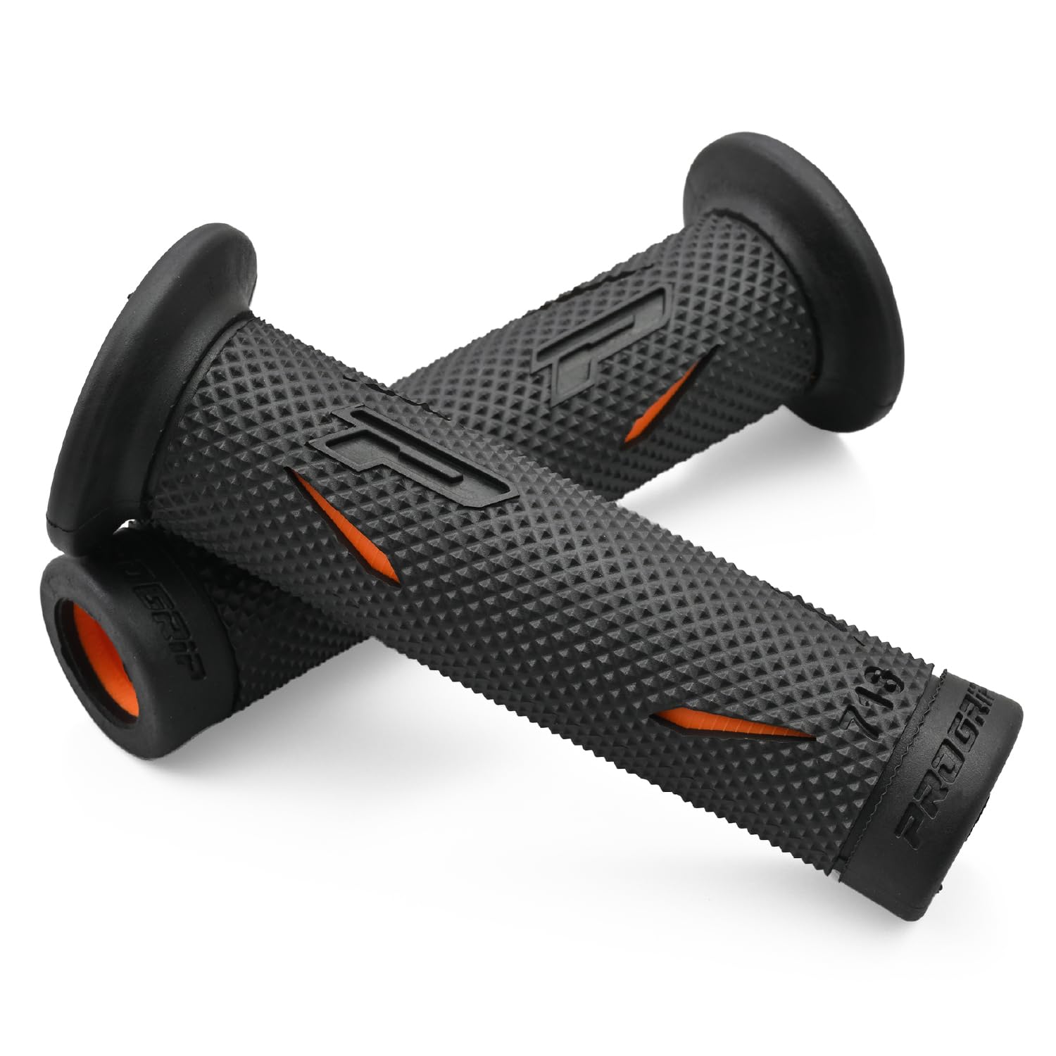 

Daytona PROGRIP Motorcycle Grips for Handlebar Diameter 122mm Hard Gel End Penetration Type 16859 22.2 718-OE Black/Orange оранжевый