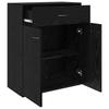 Sideboard in Black Oak Look 60 x 30 x 75 cm Engineered Wood