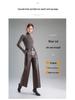 2025 Women's High-Waisted Fleece-Lined Lambskin Leather Pants - Slimming Loose Fit Straight-Leg, Ideal for Autumn and Winter