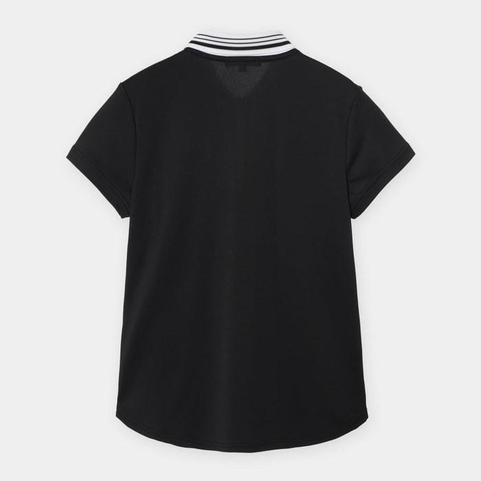 Callaway Polo Shirt C26134205 -3 C Cool, Sweat-Wicking, UV-Cut, Half-Zip Golf, Women's, Black, LL