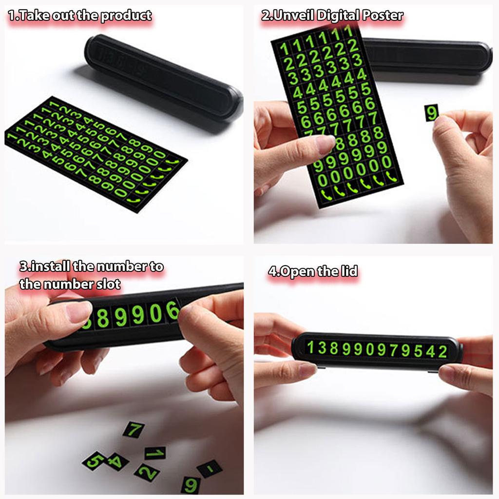 Luminous Car Temporary Parking Card Car Aromatherapy For Volkswagen Polo Passat B5 B6 B7 B8 CC GOLF 4 5 6 Vento Arteon Caddy