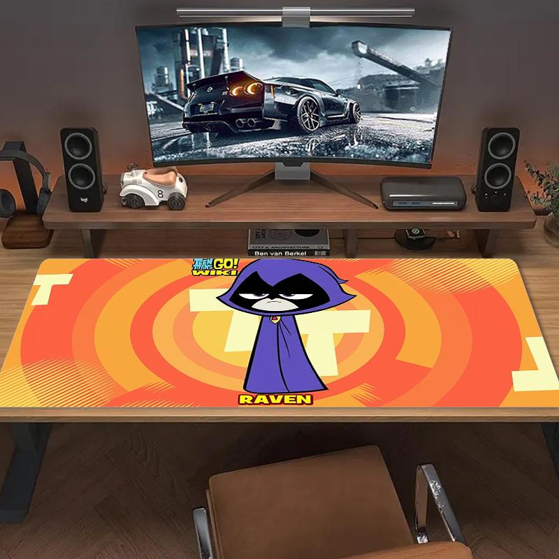 Teen Titans Mouse Pad Large Gaming Table Cushion Nonslip Laptop Tablet Big Mousepad Xxl Mat Mini Pc Playmat With Lock Edge