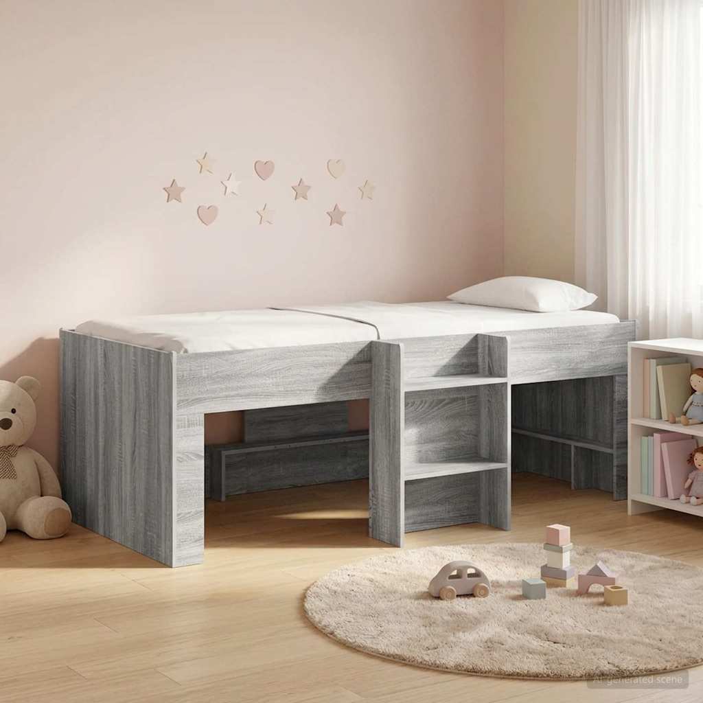 Kids Loft Bed 2 pcs Grey Sonoma 193 x 96.1 x 68.5 cm
