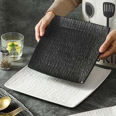 Tableware and Plates White High-end Western Style Salad Steak Plate Beef Plate Ceramic Pasta Flat Plates  Kitchen Dinner Plates