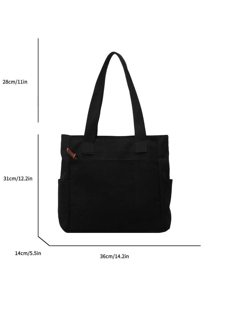 Versatile Large Capacity Single Shoulder Canvas Tote Bag