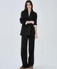 Marop 2172 Single-Pleat Wide Pants (Black)