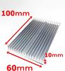Large Heatsink [High Cost Performance] 100 X 60 X 10mm Cooling Aluminum 8-Piece Set with Thin Fins Heat Dissipation Plate Fan Sink TOKUGAWAMIKA