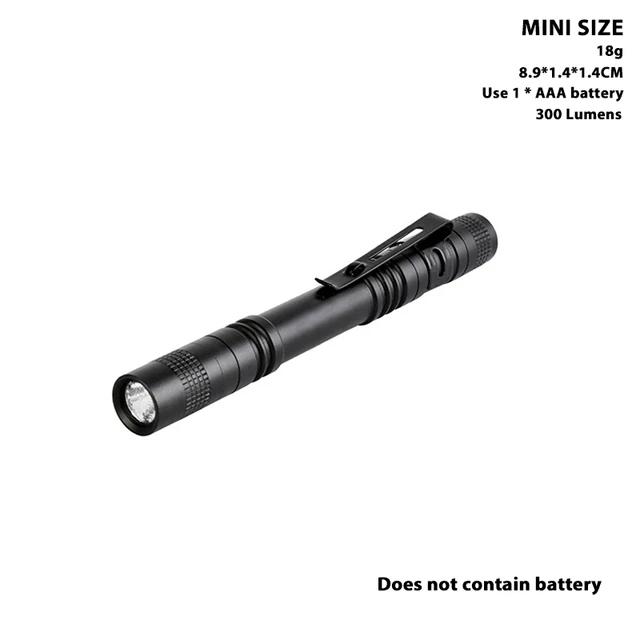 Mini LED Flashlight Pocket Pen Light Portable 1000 Lumens Waterproof Torch Using AAA Battery For Medical Outdoor Emergency Lamp