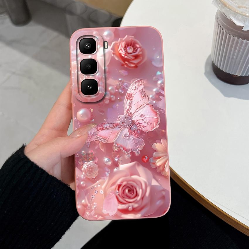 For Infinix Hot 60 50 Pro Plus 40Pro 30 Play 70 60i 50i 40i 30i Phone Case Sweet Bunny Cake New Upgrade Soft Smooth Silicone Lightweight Durable Shell
