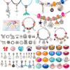 DIY Kids Crystal Bead Bracelet Kit With Small Box 1.5cm Height 66-162pcs Sweet Fruit Flower Design