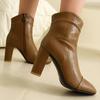 Elegantní kotníkové boty pro ženy 2024 podzim zima klasické černé hnědé krátké boty blokové podpatky party boty dámská značka velká velikost 45