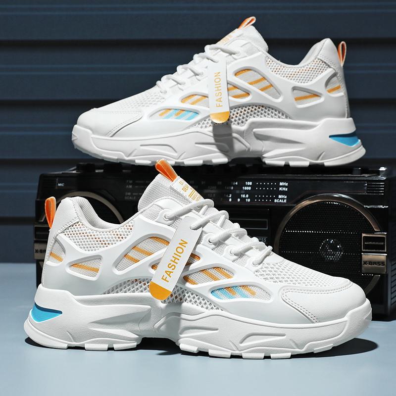 Men's Breathable Sports Casual Mesh Shoes Summer Soft Sole Anti Slip Outdoor Running Shoes Student Fashion Trendy Urban Shoes