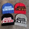 Trendy Solid Color Letter Pattern Teens Warm Casual Knitted Hat Seasons Cold