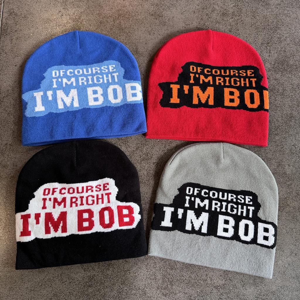 Trendy Solid Color Letter Pattern Teens Warm Casual Knitted Hat Seasons Cold
