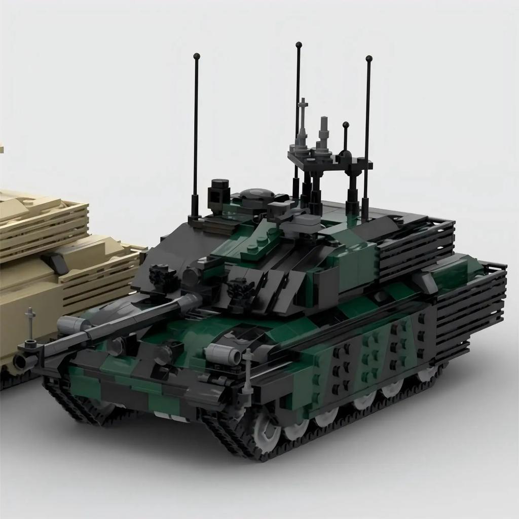 MOC Modern Military War Equipment Building Blocks Set Challenger 2 Main Battle Tank Model DIY Kids Assembly Toys Birthday Gifts
