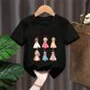 100% Cotone Principesse Disney Anime Estate Nuova Moda Multiple Cotone Bambini Cartoni Animati Magliette Girocollo Manica Corta