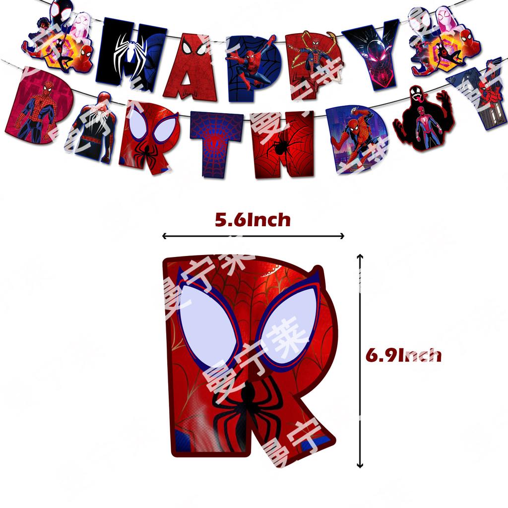 Decorazioni per Festa di Compleanno a Tema Spider-Man Striscioni da Supereroe Palloncini Cake Toppers Spirali Decorazioni a Spirale da Appendere per Bambini Ragazzi Forniture per Feste