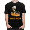 Garlic Bread Skeleton Meme TShirt Pure Cotton Tees Shirt Summer O Neck Tshirt Casual ShortSleeve Clothing For Men Birthday