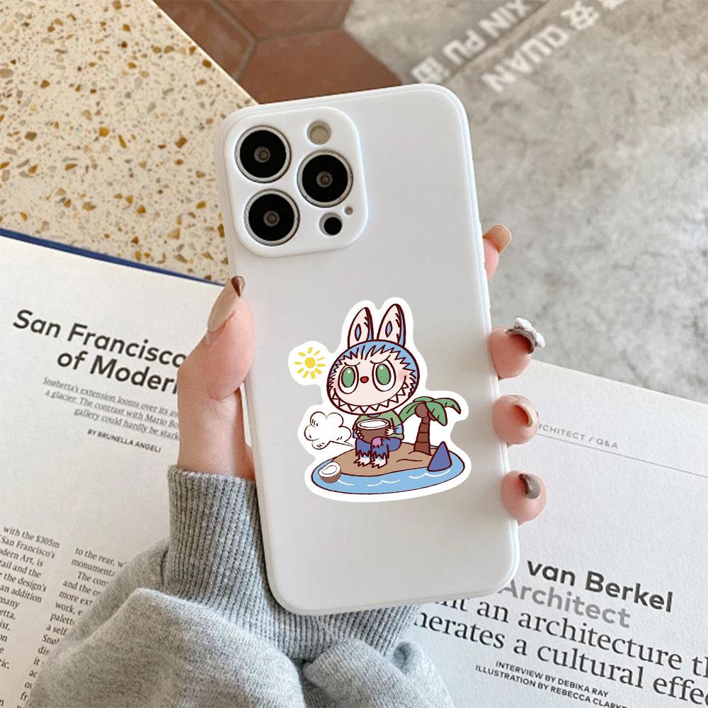 50Pcs Cute Cartoon Labubu Stickers Kawaii Water Bottle Stickers for Kids Teens, Waterproof Vinyl Stickers, Aesthetic Laptop