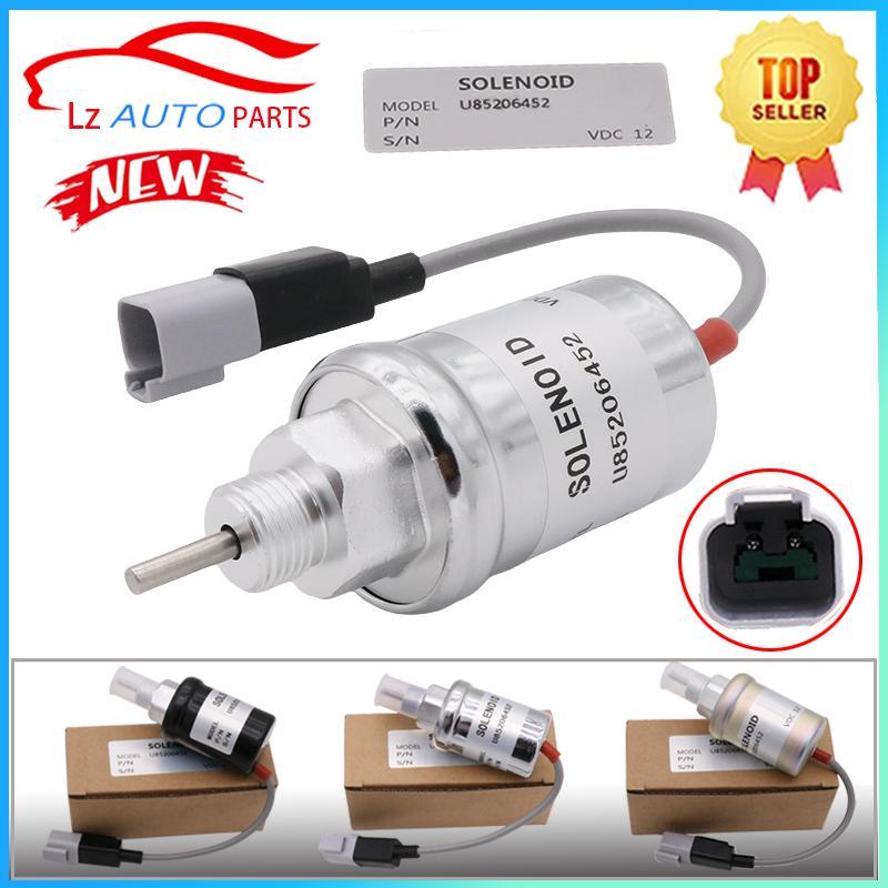 12V Fuel Shut Off Solenoid Valve U85206452 U85206520 for Perk 402D 403D 404D 404C 40 Caterpillar Engine 3011C 301 3024C
