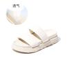 Flat-bottomed slippers for women's 2025 summer new sandals to wear outside and step on shit. Thick-bottomed semi-mop casual versatile beach slippers