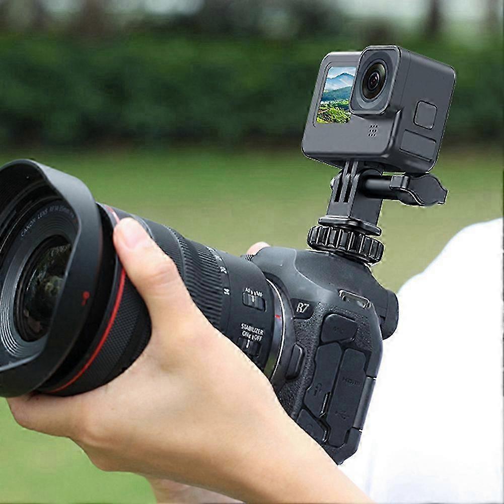 GoPro Cold Shoe Adapter with 180° Adjustment, 1/4" Screw for Hero 12/11/10/9/8