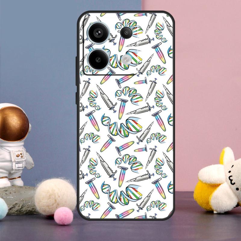 Retro DNA Science Illustration Case For Xiaomi Redmi Note 15 Pro Plus 10 11 12 13 14 Pro Redmi 15 15C 14C 10C 12C 13C Cover