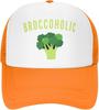 Vegane Brokkoli Broccoholic Lustige Verstellbare Netz-Trucker-Kappe für Erwachsene Unisex Klassische Hüte Angelkappen Schwarz
