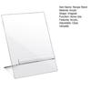 Acrylic Book Stand Clear Book Display Easel Holder Space-Saving Adjustable Angle Cookbook Holder for Displaying Tablets Newspaper Magazines Notebooks