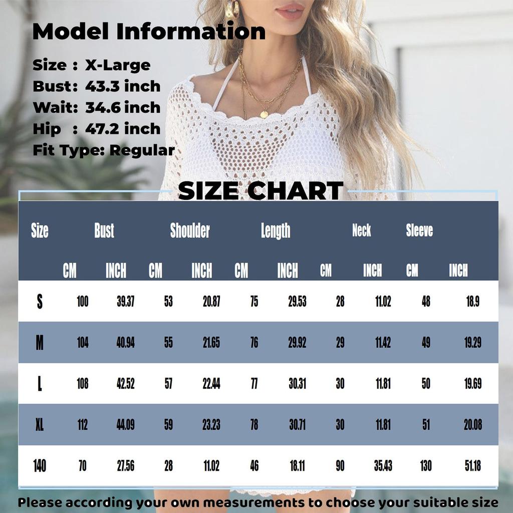 Women's Cover Up Edge Hollow Beach Cover Up Loose Dress