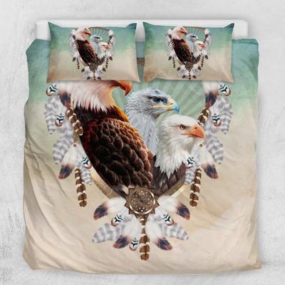 Super King Size Dekbedovertrek Set Beddengoed Reactieve Kleuring 3D Adelaar Boho Luxe Beddengoed Sets Dekbedovertrek 2 Persoons 200x200