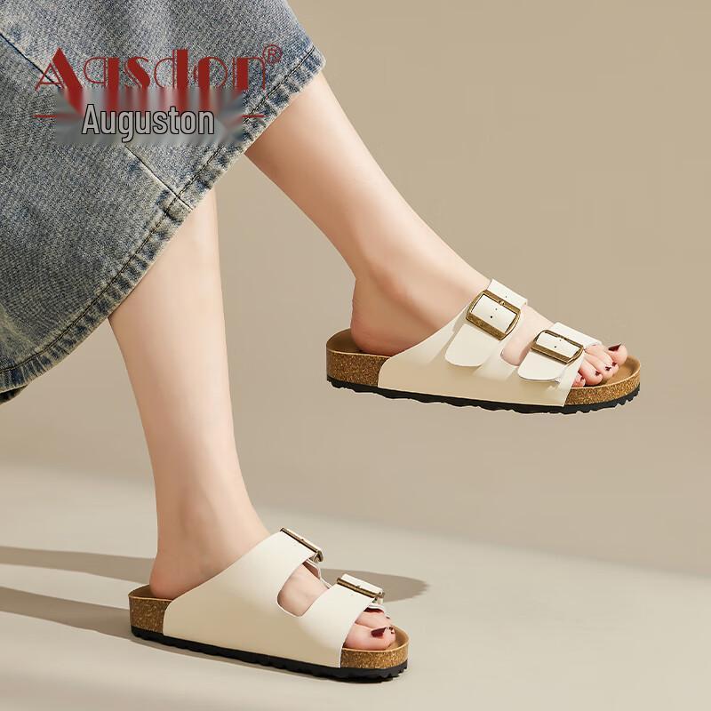 Agsdon Women s Retro Cork Summer Sandals 39
