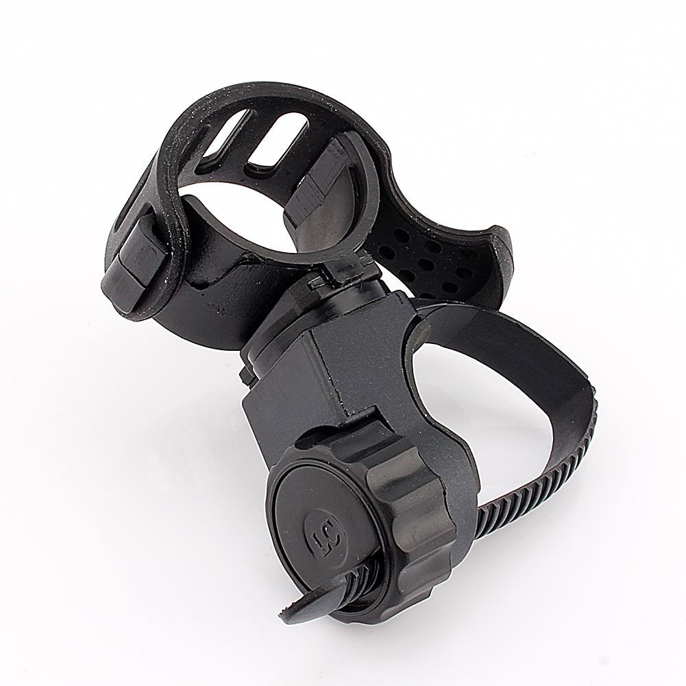 Bike Cycling 360 degrees Rotation Flashlight Torch Mount LED Light Holder Clamp Clip