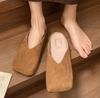 Fashion New Women Mules Summer Elegant Square Closed Toe Flat Slippers Female Shoes Casual Leather Black White Slides Plus Size 35-42