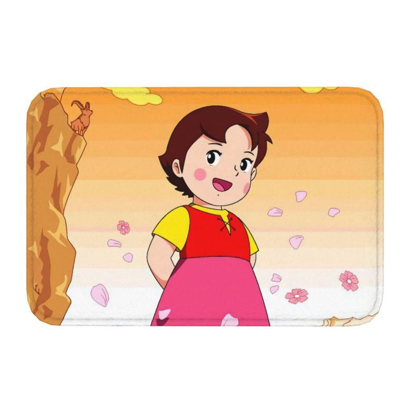 Heidi Fille des Alpes Paillasson Antidérapant Cuisine Salle de Bain Tapis Sol Toilettes Entrée Porte Tapis Tapis 40cmx60cm