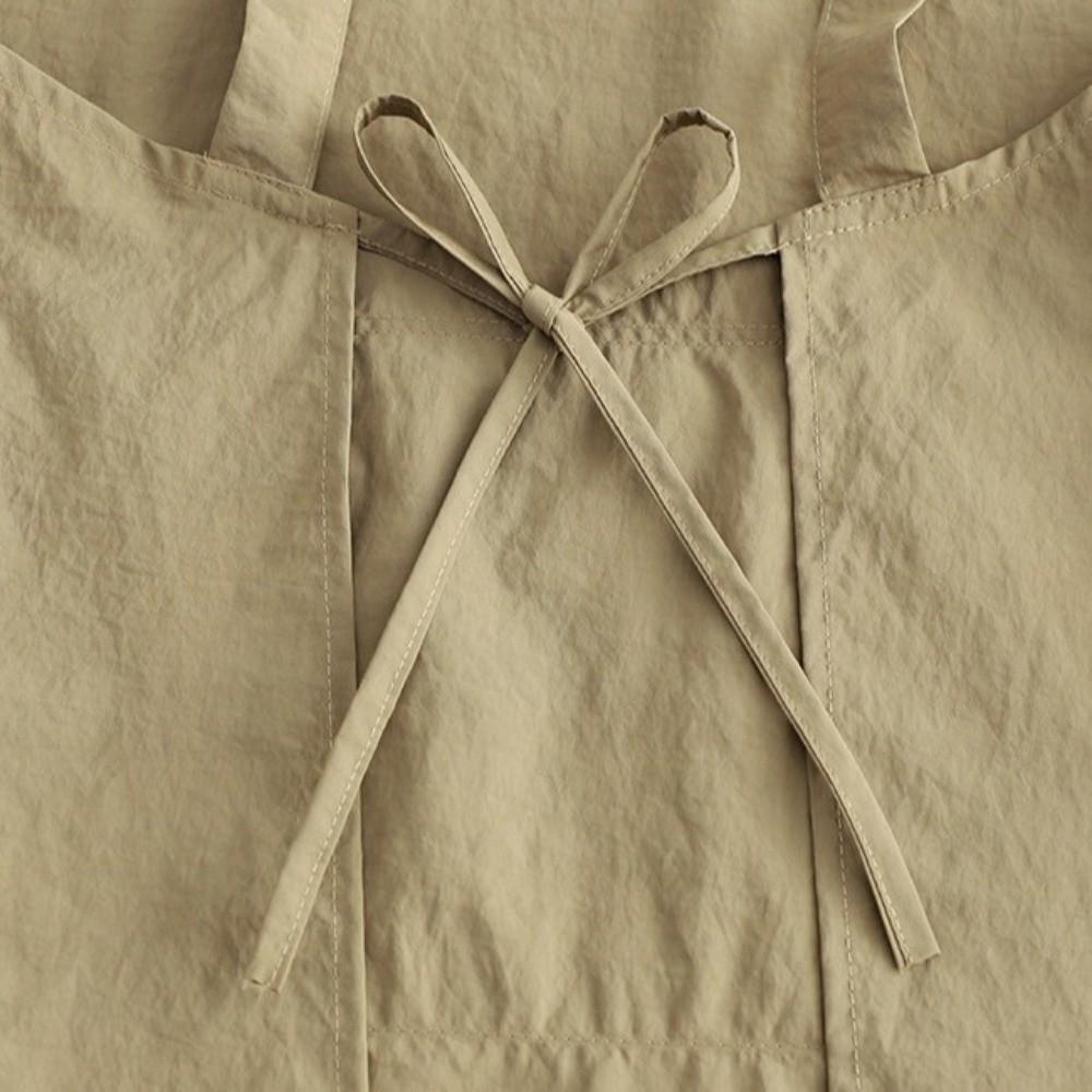 With Pocket Sleeveless Apron Oil-Proof Dirt-Resistant Workwear Simple Cooking Apron Catering Use