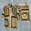 2024 Summer Trendy Youth Digital Print Men's Casual Short Sleeve Shirt Set