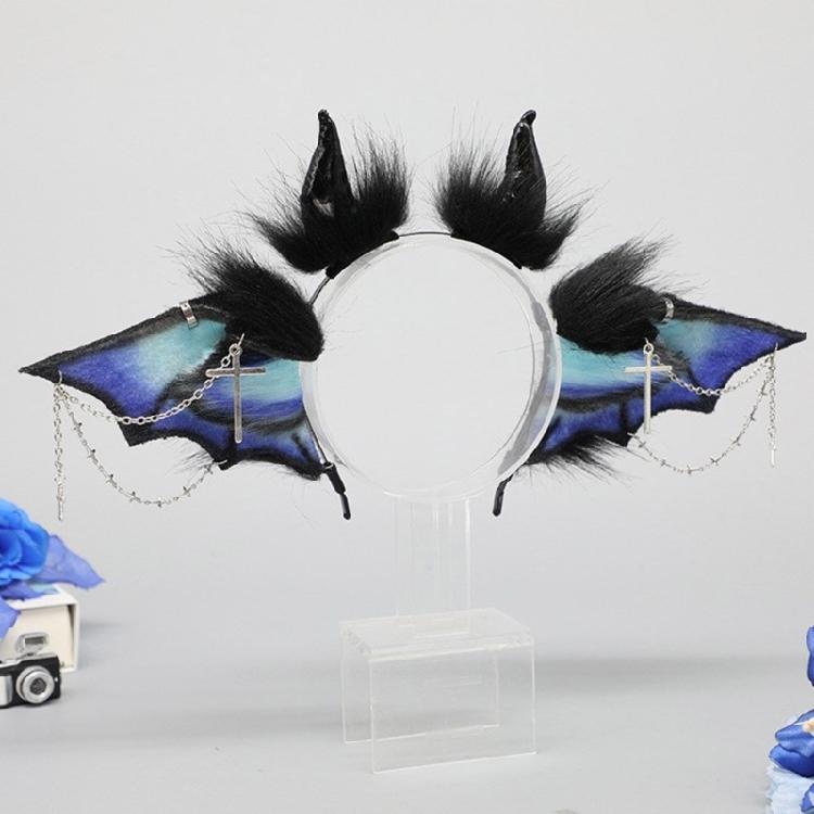 Plüsch Fledermausflügel Haarband Cosplay Kostüm Haarreif für Maskenbälle Party Haarreif Anime Kopfschmuck Rollenspiel Party Zubehör