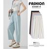 Milk Radish Pants Women's Spring and Summer Thin New High Waist Wide Legs Small Nine-point Harlan Ice Silk Grandma Pants